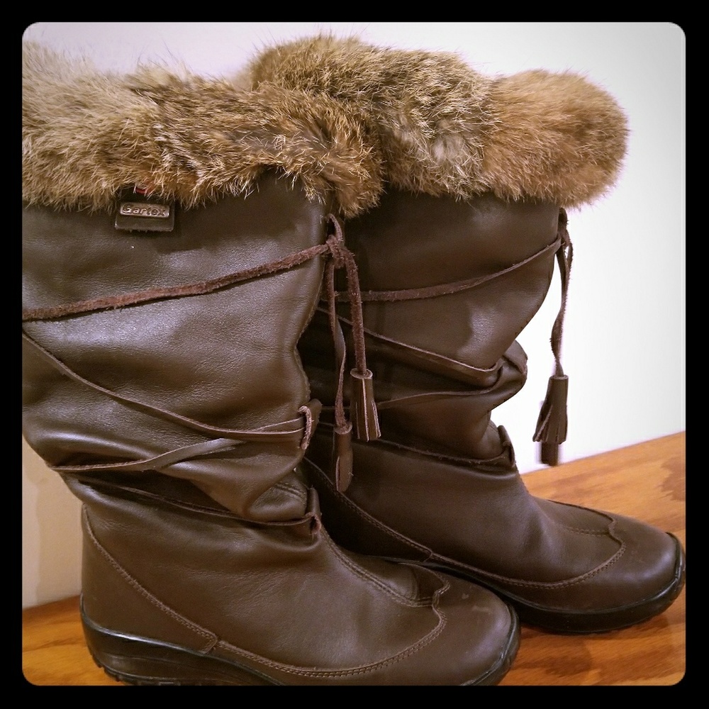 Gartex Italian Leather, Rabbit Fur Tasseled Boot